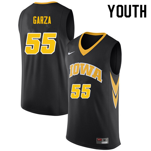 Youth #55 Luke Garza Iowa Hawkeyes College Basketball Jerseys Sale-Black